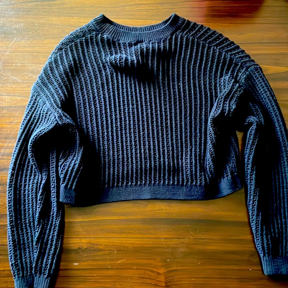 black see-through sweater